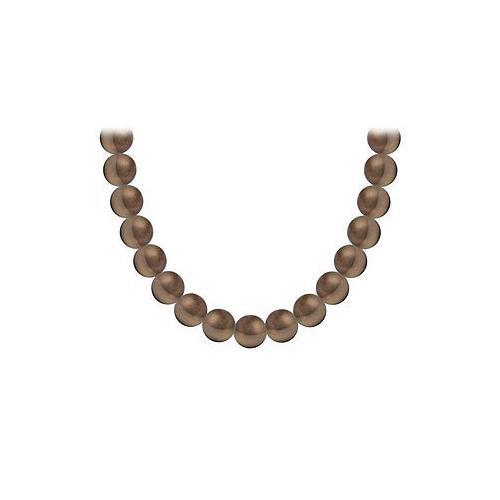 Akoya Cultured Pearl Necklace : 14K Yellow Gold 8 MM-JewelryKorner-com