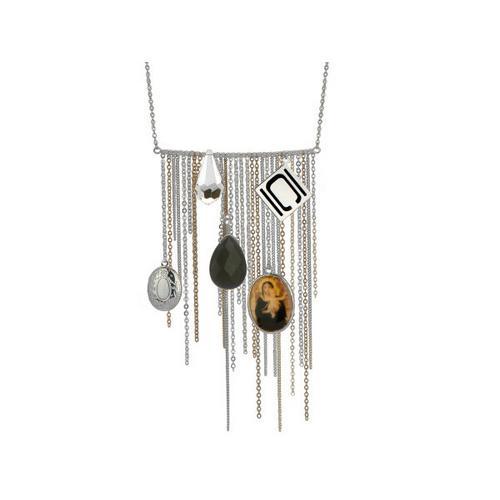 Authentic Nikki Chu Silver Tone Opera Length Tassle Necklace ( Case of 1 )-JewelryKorner-com