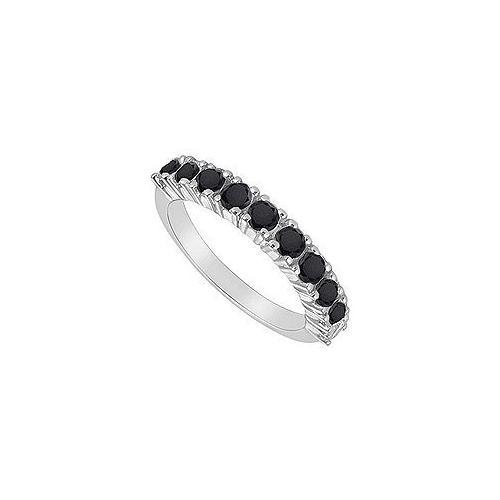 Black Diamond Ring : 14K White Gold - 1.00 CT TGW-JewelryKorner-com
