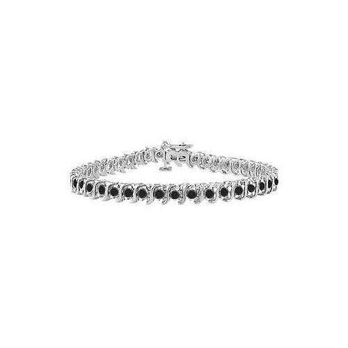 Black Diamond S Tennis Bracelet : 925 Sterling Silver - 1.00 CT Diamonds-JewelryKorner-com
