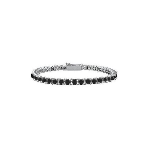 Black Diamond Tennis Bracelet : 925 Sterling Silver - 1.00 CT Diamonds-JewelryKorner-com