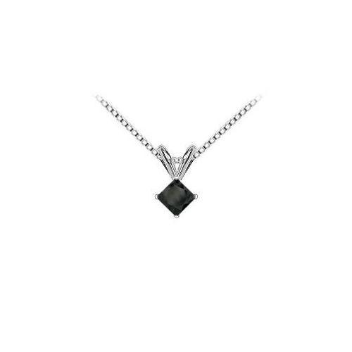 Black Onyx Solitaire Pendant in Sterling Silver 1.00 CT TGW-JewelryKorner-com