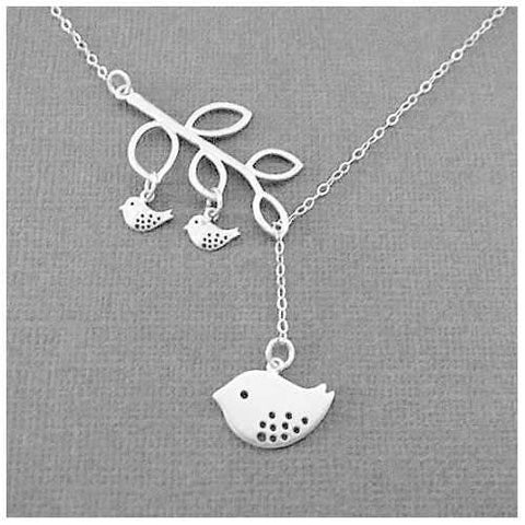 Blessed Birds On The Branch Necklace-JewelryKorner-com