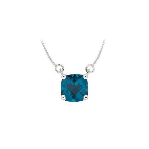 Blue Topaz Pendant : .925 Sterling Silver - 1.00 CT TGW-JewelryKorner-com