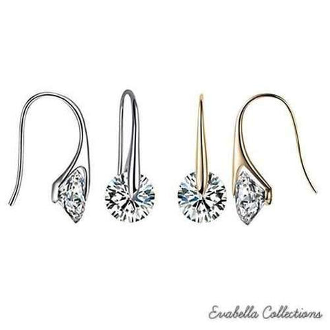 BOUTIQUE DIAMONDS - Charming Swarovski Drop Earrings-JewelryKorner-com