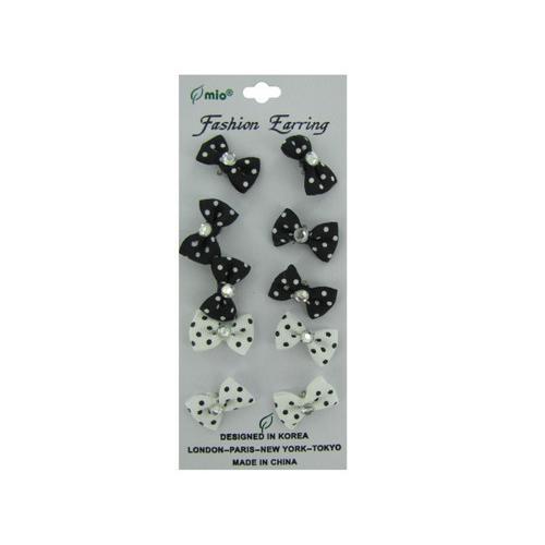 Bow earrings pack of 5 pair ( Case of 24 )-JewelryKorner-com