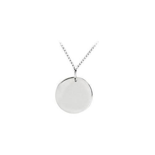Circle Shaped Charm Pendant : .925 Sterling Silver - 20.27 X 20.27 MM-JewelryKorner-com