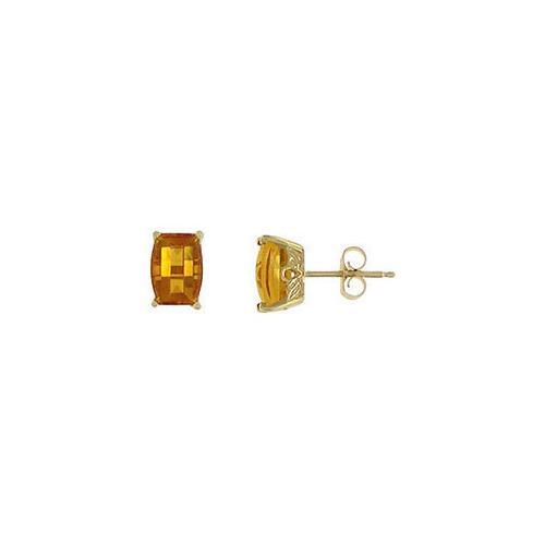 Citrine Earrings : 14K Yellow Gold - 1.00 CT TGW-JewelryKorner-com