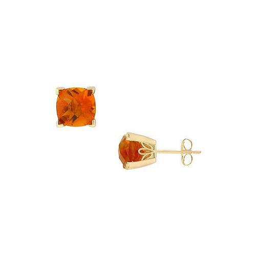 Citrine Earrings : 14K Yellow Gold - 1.33 CT TGW-JewelryKorner-com