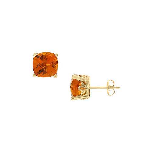 Citrine Earrings : 14K Yellow Gold - 2.25 CT TGW-JewelryKorner-com