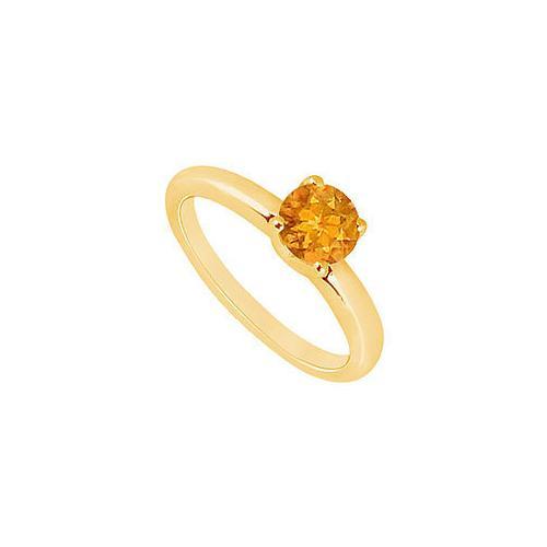 Citrine Ring : 14K Yellow Gold - 1.00 CT TGW-JewelryKorner-com