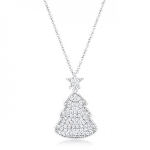 Clear Christmas Tree Drop Necklace (pack of 1 ea)-JewelryKorner-com