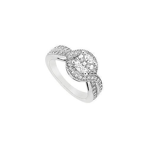 Cubic Zirconia Engagement Ring 14K White Gold 2.50 CT TGW-JewelryKorner-com