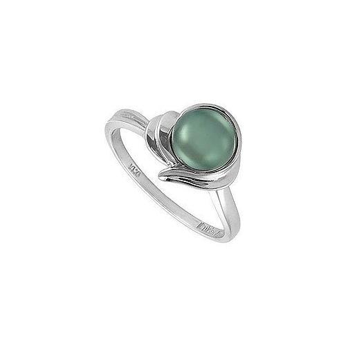 Cultured Black Pearl Ring : 14K White Gold-JewelryKorner-com