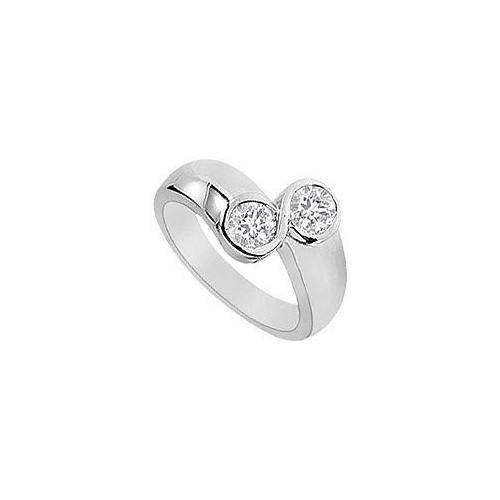 Diamond 8 Ring : 14K White Gold - 0.75 CT Diamonds-JewelryKorner-com