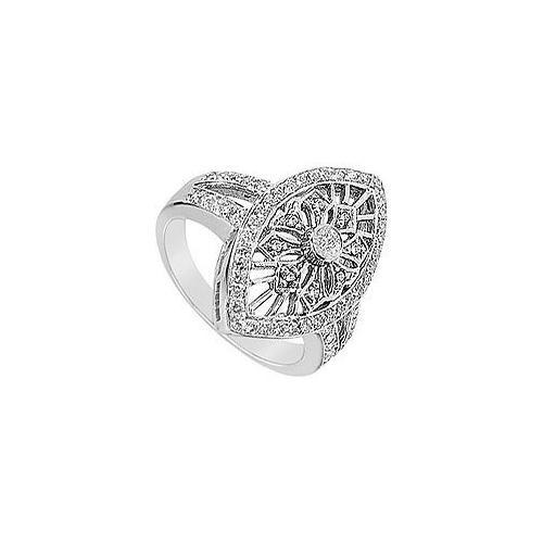Diamond Classic Ring : 14K White Gold - 0.75 CT Diamonds-JewelryKorner-com