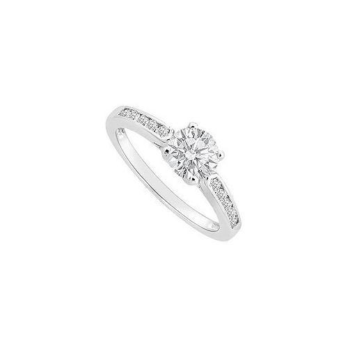 Diamond Engagement Ring : 14K White Gold - 0.50 CT Diamonds-JewelryKorner-com