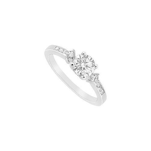 Diamond Engagement Ring : 14K White Gold - 0.75 CT Diamonds-JewelryKorner-com