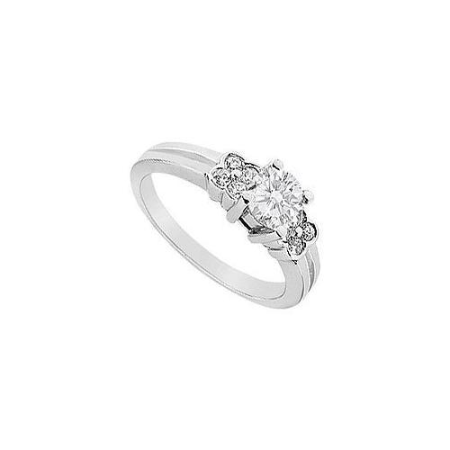 Diamond Engagement Ring : 14K White Gold - 0.75 CT Diamonds-JewelryKorner-com