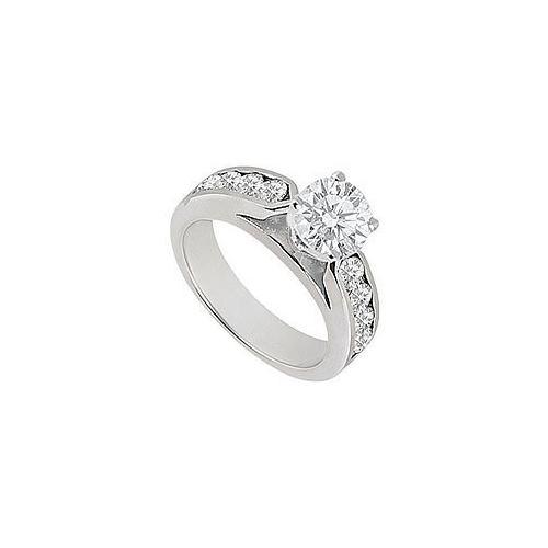 Diamond Engagement Ring 14K White Gold 0.75 CT TDW-JewelryKorner-com