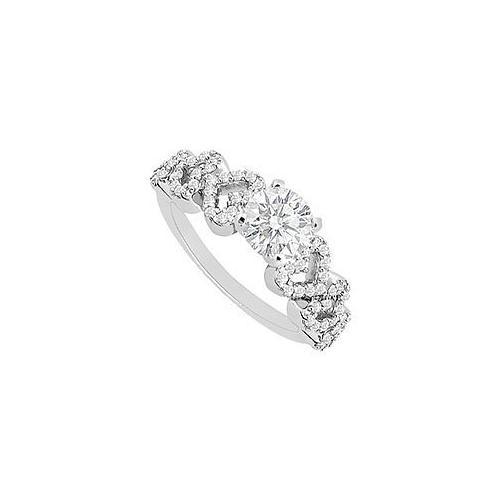 Diamond Engagement Ring : 14K White Gold 0.80 CT Diamonds-JewelryKorner-com