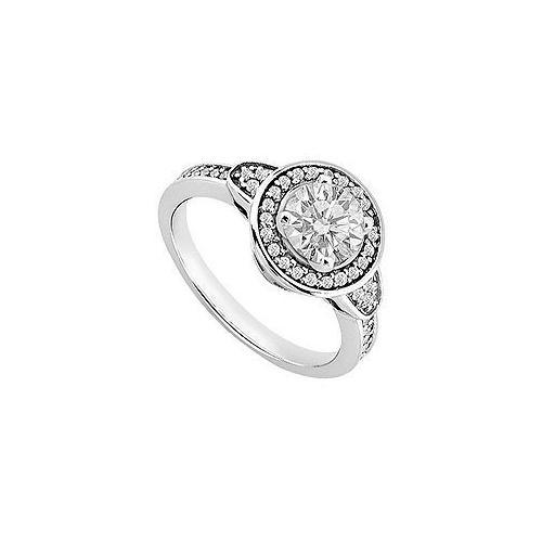 Diamond Engagement Ring 14K White Gold 0.85 CT TDW-JewelryKorner-com