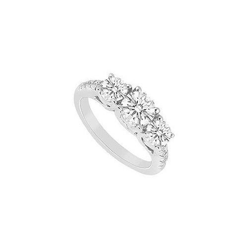 Diamond Engagement Ring : 14K White Gold  1.00 CT Diamonds-JewelryKorner-com