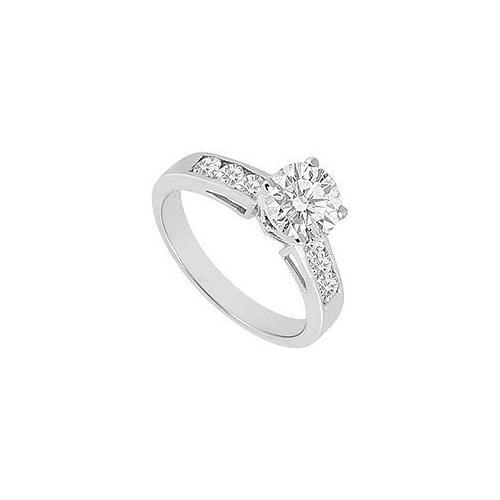 Diamond Engagement Ring 14K White Gold 1.00 CT TDW-JewelryKorner-com