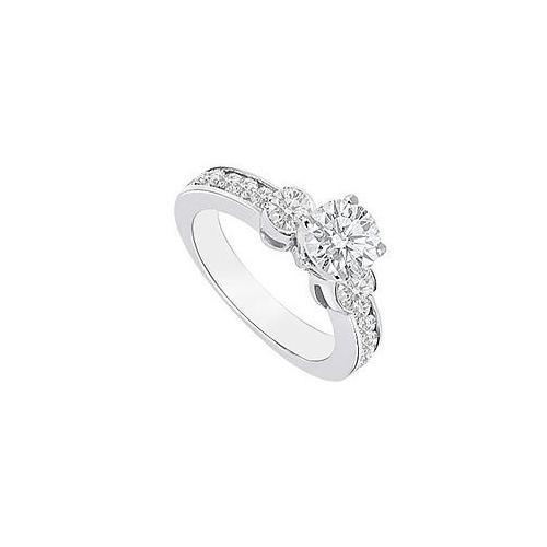 Diamond Engagement Ring 14K White Gold 1.40 CT TDW-JewelryKorner-com
