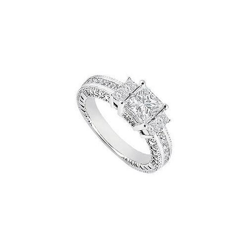 Diamond Engagement Ring : 14K White Gold - 1.75 CT Diamonds-JewelryKorner-com