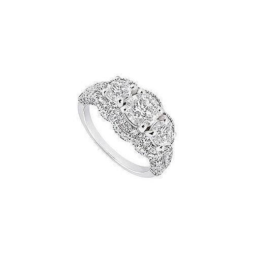 Diamond Engagement Ring : 14K White Gold - 1.75 CT Diamonds-JewelryKorner-com