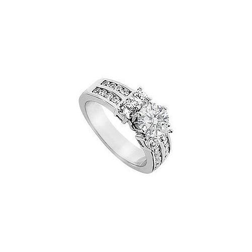 Diamond Engagement Ring : 14K White Gold - 2.00 CT Diamonds-JewelryKorner-com