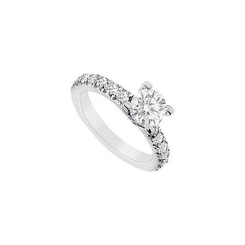Diamond Engagement Ring : 14K White Gold 2.00 CT Diamonds-JewelryKorner-com