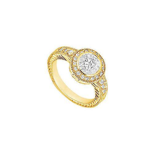 Diamond Engagement Ring : 14K Yellow Gold - 0.75 CT Diamonds-JewelryKorner-com