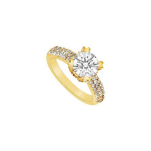 Diamond Engagement Ring : 14K Yellow Gold - 1.00 CT Diamonds-JewelryKorner-com