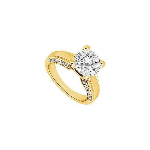 Diamond Engagement Ring : 14K Yellow Gold - 1.00 CT Diamonds-JewelryKorner-com