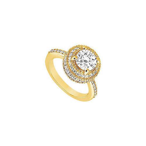 Diamond Engagement Ring : 14K Yellow Gold - 1.25 CT Diamonds-JewelryKorner-com