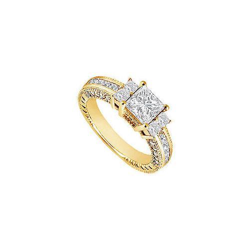 Diamond Engagement Ring : 14K Yellow Gold - 1.75 CT Diamonds-JewelryKorner-com