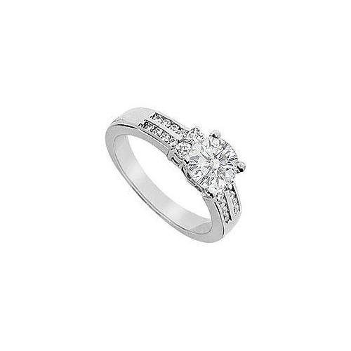 Diamond Engagement Ring : 18K White Gold - 0.75 CT Diamonds-JewelryKorner-com