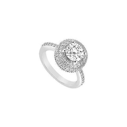 Diamond Engagement Ring : 18K White Gold - 1.25 CT Diamonds-JewelryKorner-com