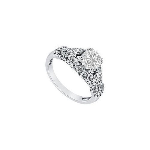 Diamond Engagement Ring : Platinum - 0.75 CT Diamonds-JewelryKorner-com