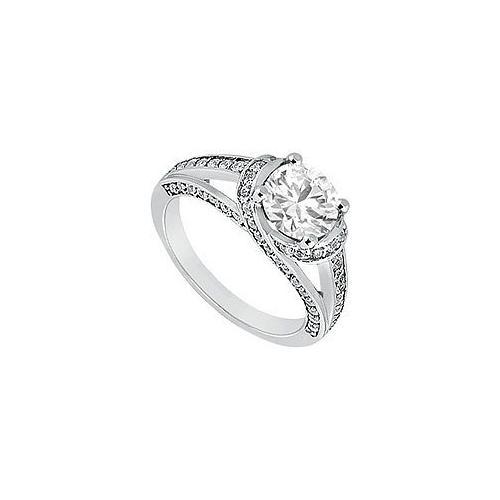 Diamond Engagement Ring : Platinum - 1.00 CT Diamonds-JewelryKorner-com