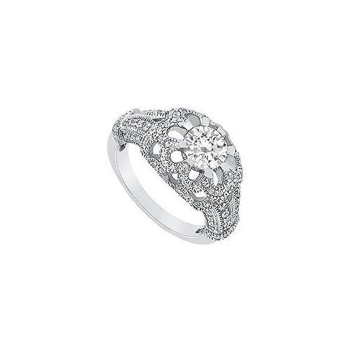 Diamond Engagement Ring : Platinum - 1.00 CT Diamonds-JewelryKorner-com