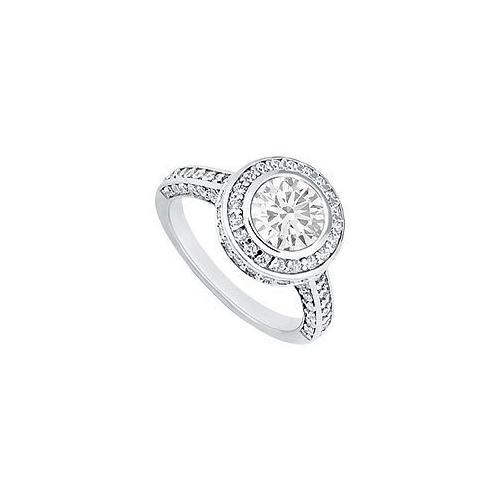 Diamond Engagement Ring : Platinum - 1.50 CT TGW-JewelryKorner-com