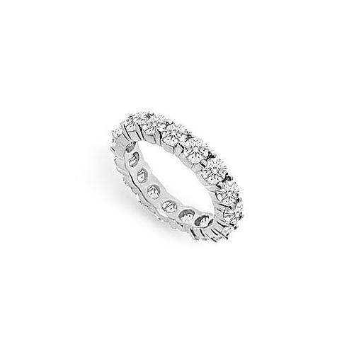 Diamond Eternity Ring : 14K White Gold - 3.00 CT Diamonds-JewelryKorner-com