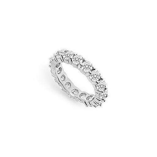 Diamond Eternity Ring : 14K White Gold - 4.00 CT Diamonds-JewelryKorner-com