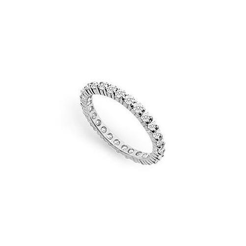 Diamond Eternity Ring : 18K White Gold - 1.00 CT Diamonds-JewelryKorner-com