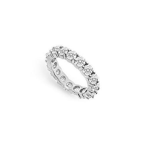 Diamond Eternity Ring : 18K White Gold - 3.00 CT Diamonds-JewelryKorner-com