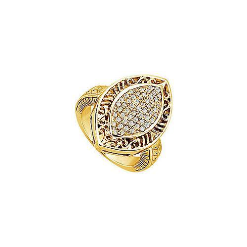 Diamond Marquise Ring : 14K Yellow Gold - 0.50 CT Diamonds-JewelryKorner-com
