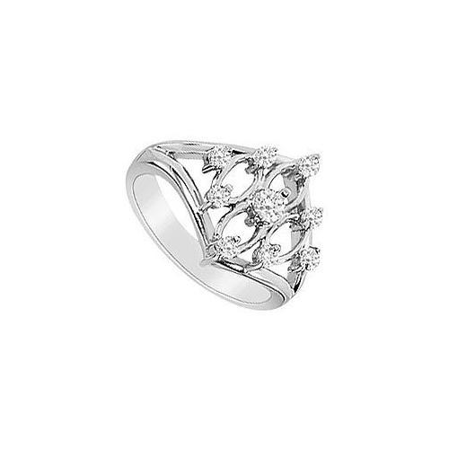 Diamond Ring : 14K White Gold - 0.33 CT Diamonds-JewelryKorner-com